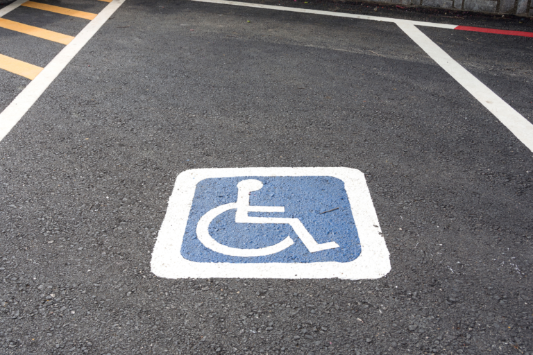accessibility parking lot markings